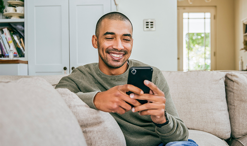 Man on smartphone