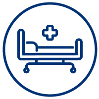 icon with hospital bed