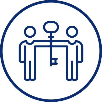 blue icon with insurance shield